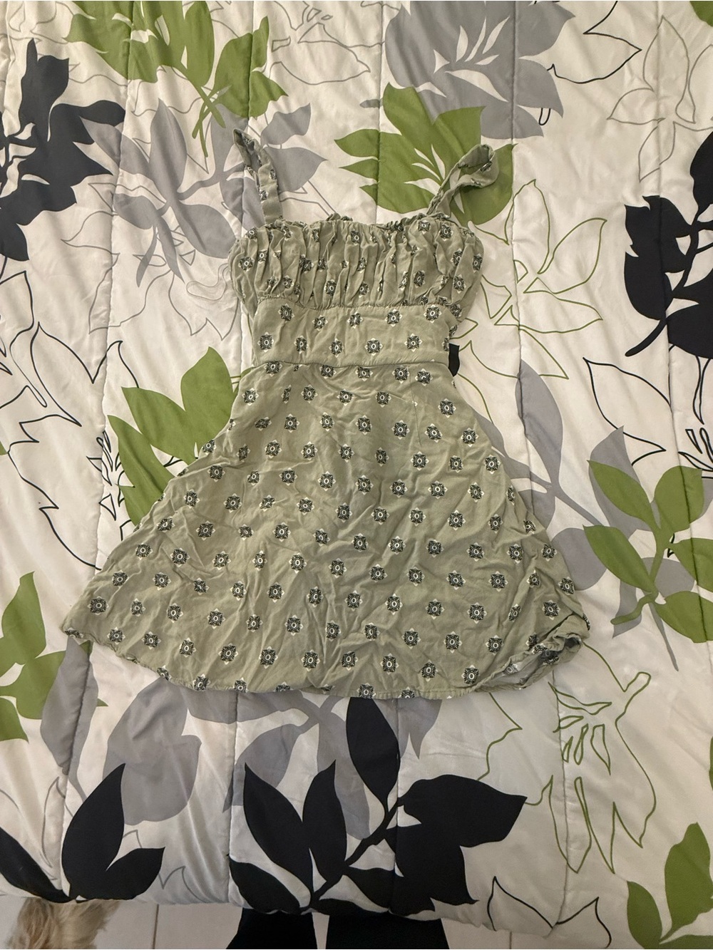 Matix Clothing Company Sage Green Floral Mini Dress